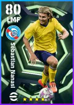 Sebastian Nanasi eFootball 2026 player card — 80 OVR LMF