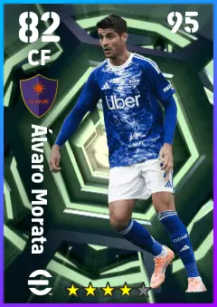 Alvaro Morata eFootball 2026 player card — 82 OVR CF