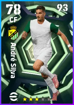 Andre Silva eFootball 2026 player card — 78 OVR CF