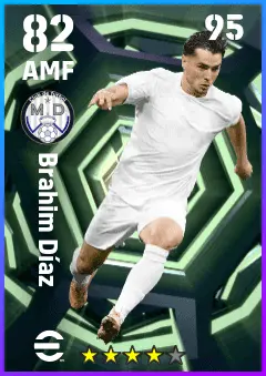 Brahim Diaz eFootball 2026 player card — 82 OVR AMF