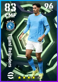 Tijjani Reijnders eFootball 2026 player card — 83 OVR CMF