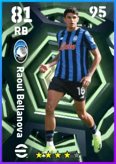 Raoul Bellanova eFootball 2026 player card — 81 OVR RB