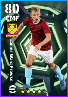 James Ward Prowse eFootball 2026 player card — 80 OVR CMF