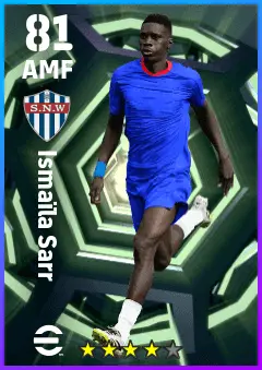 Ismaila Sarr eFootball 2026 player card — 81 OVR AMF