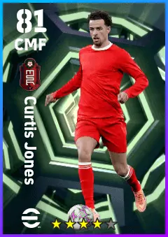 Curtis Jones eFootball 2026 player card — 81 OVR CMF
