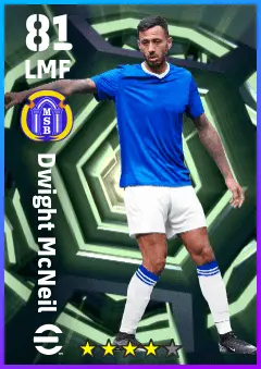Dwight McNeil eFootball 2026 player card — 81 OVR LMF