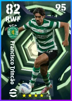 Francisco Trincao eFootball 2026 player card — 82 OVR RWF
