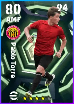 Pablo Torre eFootball 2026 player card — 80 OVR AMF