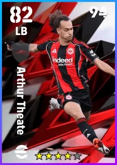 Arthur Theate eFootball 2026 player card — 82 OVR LB