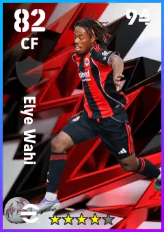Elye Wahi eFootball 2026 player card — 82 OVR CF