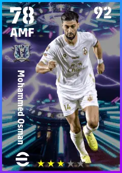 Mohammed Osman eFootball 2026 player card — 78 OVR AMF
