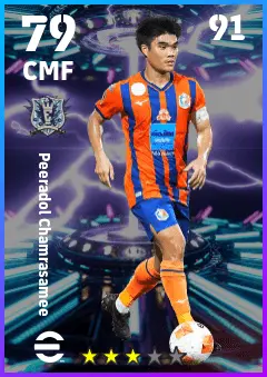 Peeradol Chamrasamee eFootball 2026 player card — 79 OVR CMF