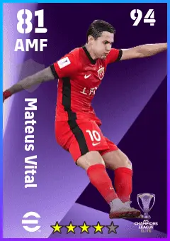 Mateus Vital eFootball 2026 player card — 81 OVR AMF