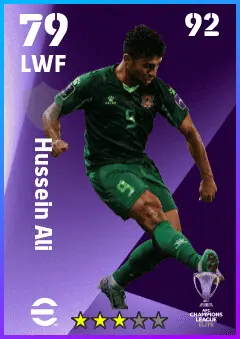 Hussein Ali eFootball 2026 player card — 79 OVR LWF