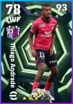 Thiago Andrade eFootball 2026 player card — 78 OVR LWF