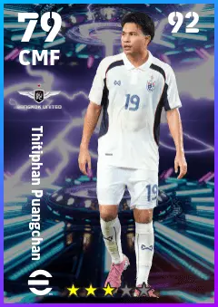 Thitiphan Puangchan eFootball 2026 player card — 79 OVR CMF