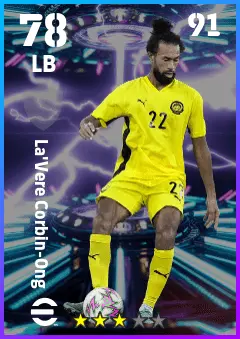 La Vere Corbin-Ong eFootball 2026 player card — 78 OVR LB