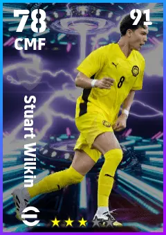 Stuart Wilkin eFootball 2026 player card — 78 OVR CMF