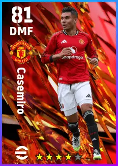 Casemiro eFootball 2026 player card — 81 OVR DMF