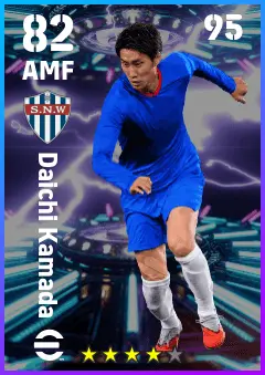 Daichi Kamada eFootball 2026 player card — 82 OVR AMF