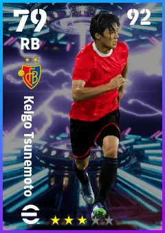 Keigo Tsunemoto eFootball 2026 player card — 79 OVR RB