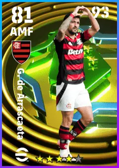 G. de Arrascaeta eFootball 2026 player card — 81 OVR AMF