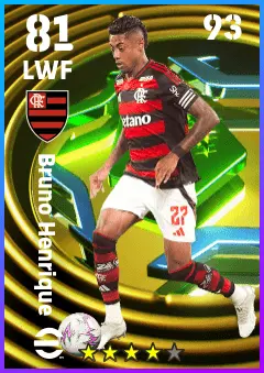 Bruno Henrique eFootball 2026 player card — 81 OVR LWF