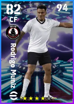 Rodrigo Muniz eFootball 2026 player card — 82 OVR CF