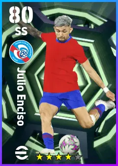 Julio Enciso eFootball 2026 player card — 80 OVR SS