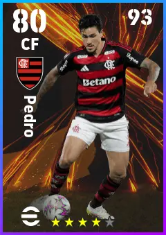 Pedro eFootball 2026 player card — 80 OVR CF