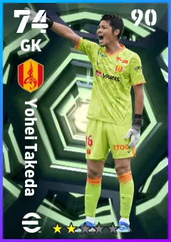 Yohei Takeda eFootball 2026 player card — 74 OVR GK