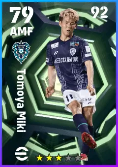 Tomoya Miki eFootball 2026 player card — 79 OVR AMF