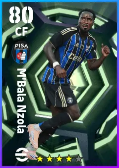 M Bala Nzola eFootball 2026 player card — 80 OVR CF