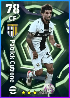 Patrick Cutrone eFootball 2026 player card — 78 OVR CF