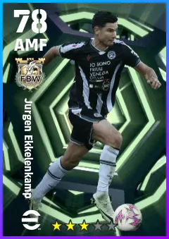 Jurgen Ekkelenkamp eFootball 2026 player card — 78 OVR AMF