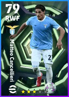Matteo Cancellieri eFootball 2026 player card — 79 OVR RWF