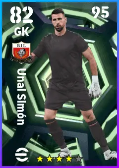 Unai Simon eFootball 2026 player card — 82 OVR GK