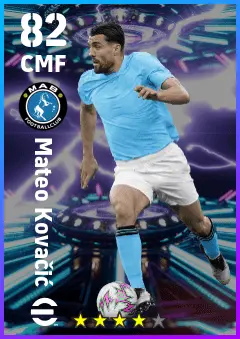 Mateo Kovacic eFootball 2026 player card — 82 OVR CMF