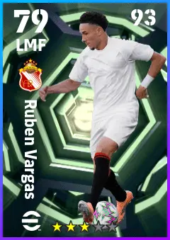 Ruben Vargas eFootball 2026 player card — 79 OVR LMF