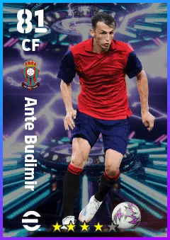 Ante Budimir eFootball 2026 player card — 81 OVR CF