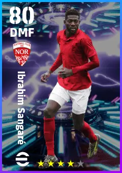 Ibrahim Sangare eFootball 2026 player card — 80 OVR DMF
