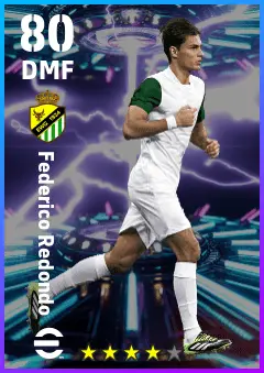 Federico Redondo eFootball 2026 player card — 80 OVR DMF