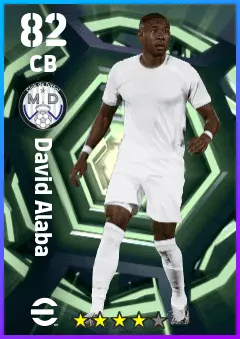 David Alaba eFootball 2026 player card — 82 OVR CB