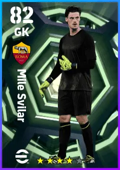Mile Svilar eFootball 2026 player card — 82 OVR GK