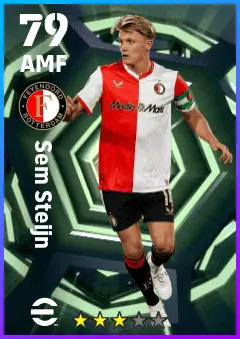 Sem Steijn eFootball 2026 player card — 79 OVR AMF