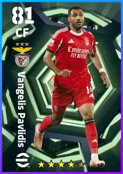 Vangelis Pavlidis eFootball 2026 player card — 81 OVR CF