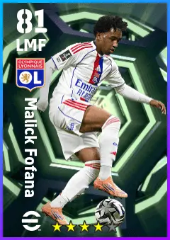 Malick Fofana eFootball 2026 player card — 81 OVR LMF