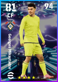 Georges Mikautadze eFootball 2026 player card — 81 OVR CF