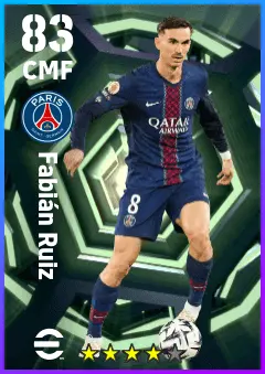 Fabian Ruiz eFootball 2026 player card — 83 OVR CMF