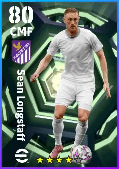 Sean Longstaff eFootball 2026 player card — 80 OVR CMF